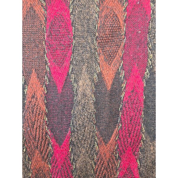 Montechiaro Wool & Acrylic Argyle Sweater Large Made In Italy - Picture 6 of 7